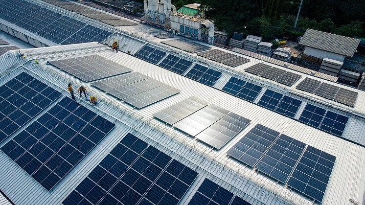 Commercial-scale solar PV installation on a West Wales rural property