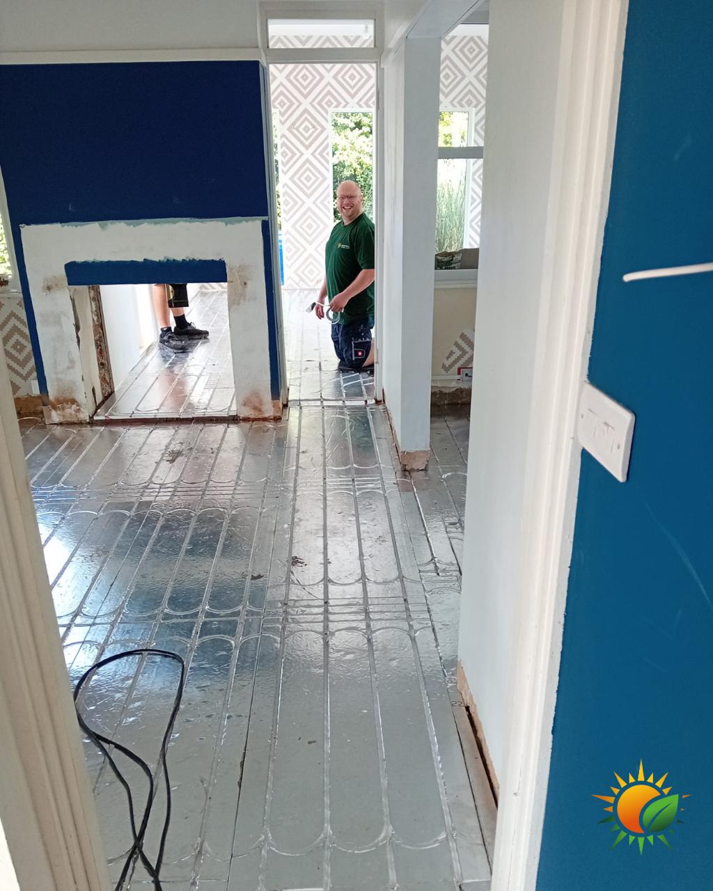 Low-profile underfloor heating retrofit suitable for renovations and stone cottages