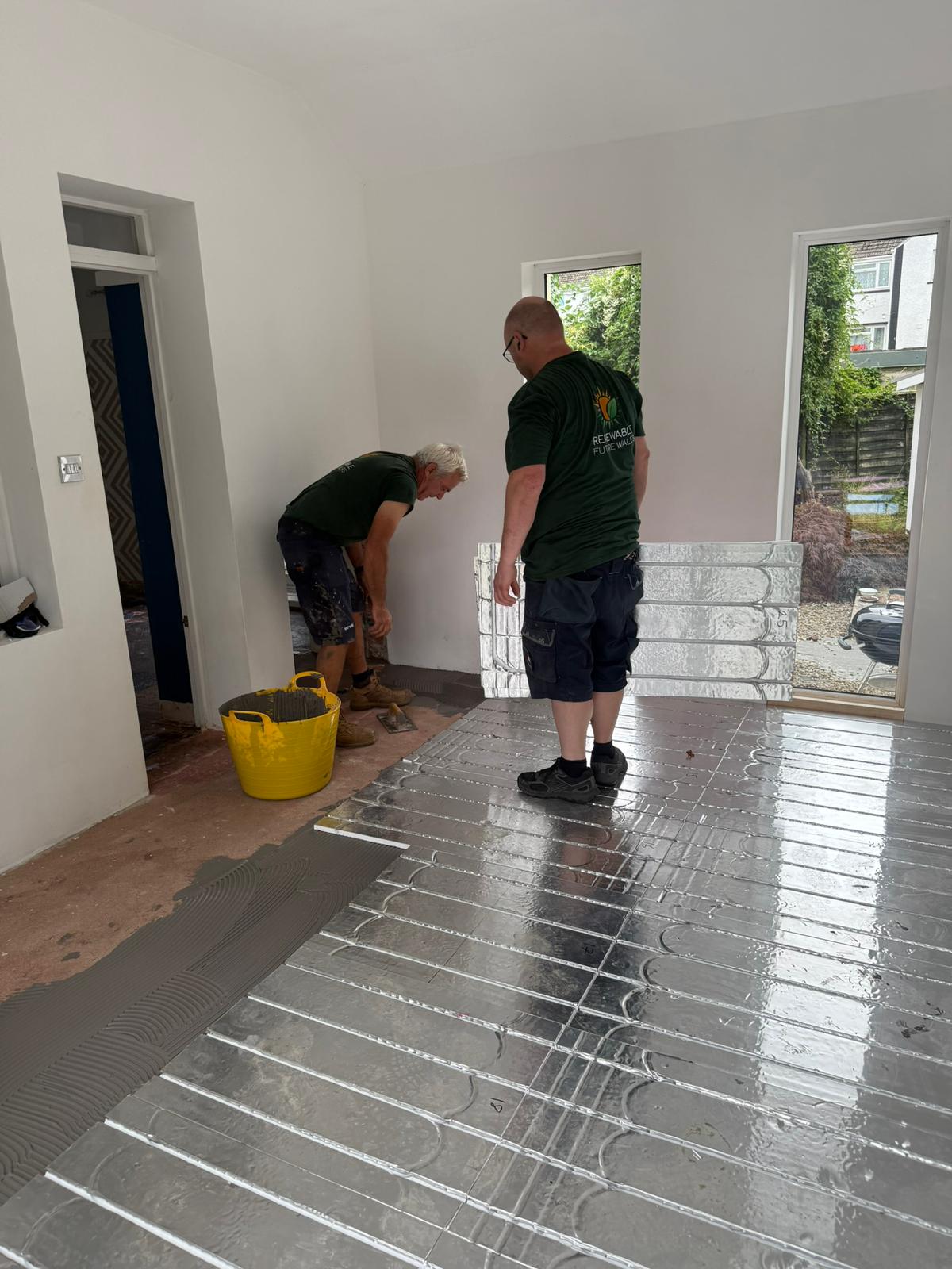 Low-profile underfloor heating retrofit suitable for renovations and stone cottages